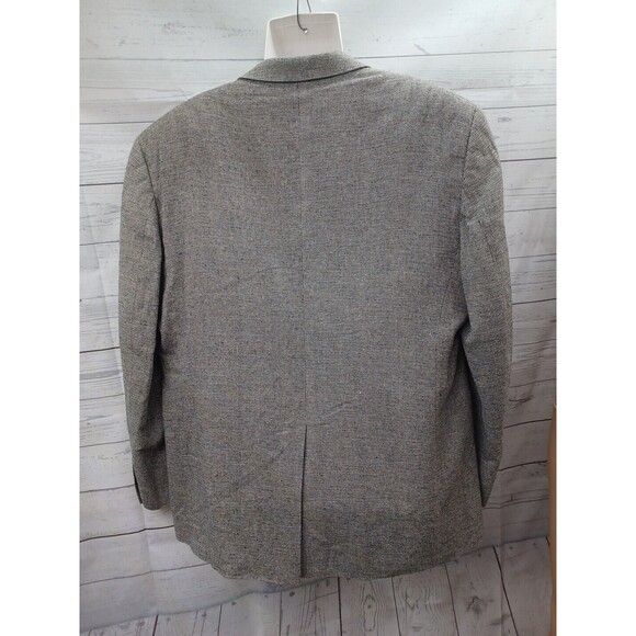 Hunt Valley Mens Blazer Jacket Gray 44R 100% Silk Tweed - Picture 5 of 8